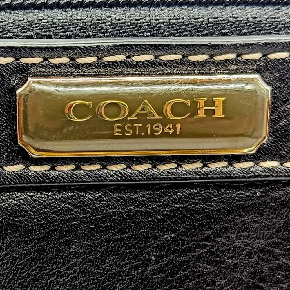 Coach Black Leather Wristlet
